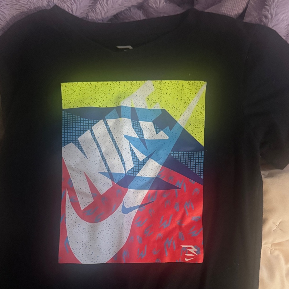 Nike Kids T-Shirt - Black with Multicolor Graphic